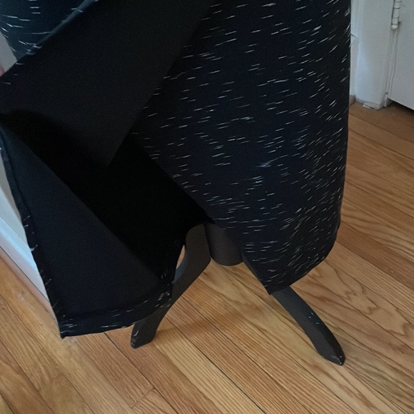 Faux Wrap Pull On Black White Almost Maxi Skirt - Picture 2 of 6